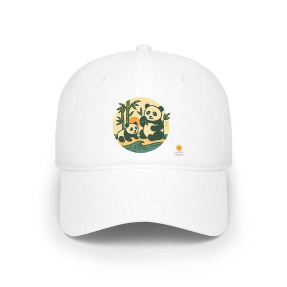 Cute Panda Low Profile Baseball Cap, Cute Hat for Animal Lovers, Summer Accessory, Gift for Her, Adjustable Cap