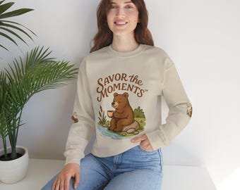 Bear Forest Dreams Pullover - Adventure Hoodie, Unisex Outdoor Apparel, Wanderlust Gift, Nature Escape Sweatshirt