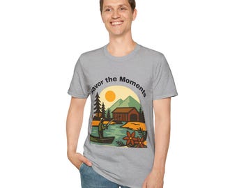 Retro Autumn T-Shirt, Nature Scene Graphic Tee, Outdoor Lover Gift