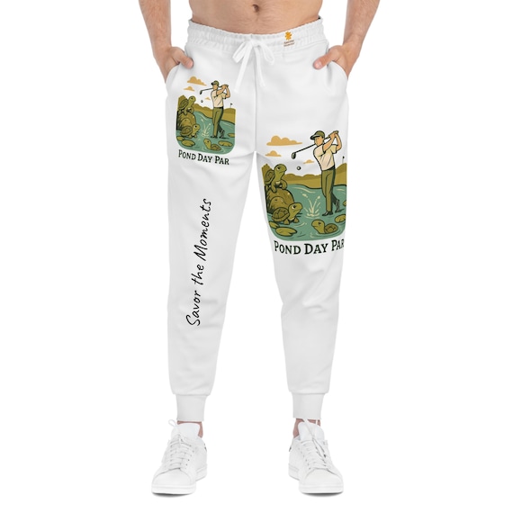 Golfing Themed Athletic Joggers, Comfort Sports Pants, Outdoor Activities, Gift for Golf Lovers, Casual Wear