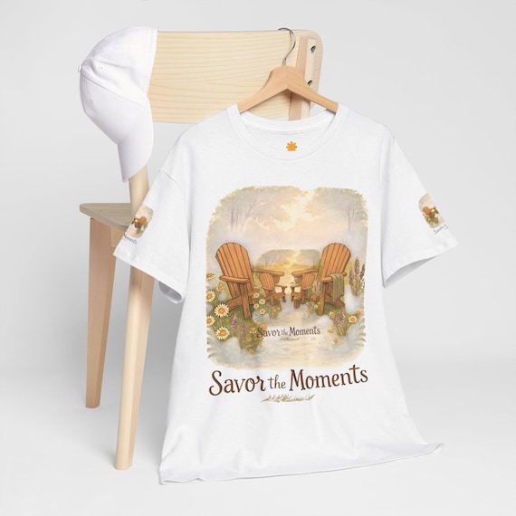 Relaxing Moments T-Shirt, Cozy Tee for Nature Lovers, Gift for Friends, Summer Vibes, Savor the Moments Design