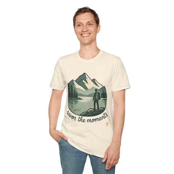 Mountain Adventure, Nature-Inspired Graphic T-Shirt, Unisex Outdoor Tee, Adventurers, Hiking Shirt, Summer Outdoor Wear