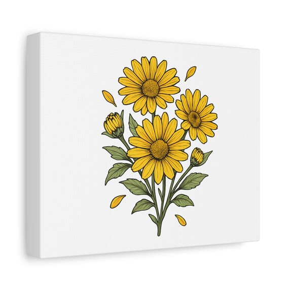 Floral Wall Art Canvas, Home Decor, Gift for Her, Brighten Any Space, Birthday, Housewarming, Art Lovers