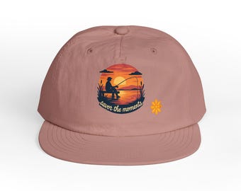 Sunset fishing Cap - Keep the Vibes Alive, Beachwear, Summer Accessory, Gifts for Surf Lovers, Outdoor Adventures