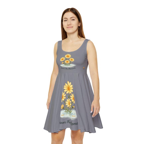 Floral Skater Dress: Vibrant Boho Summer Outfit