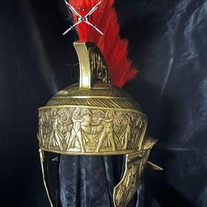 Mittelalterlicher Messing Helm Rüstung Römer Reenactment 18Gauge Messing Und Pflaume