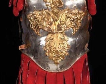 Medieval Steel  Brass  Armor Roman Cuirass Reenactment Breastplate