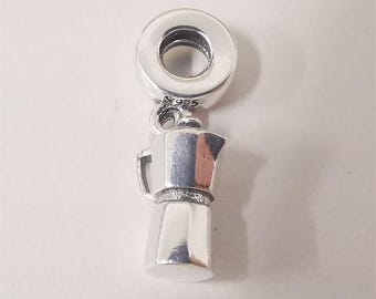 925 Sterling Silver Ale pandora coffee espresso pot charm
