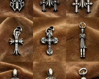 A&G Cashmere Dagger Sterling Silver Zipper Pull Pendant Chrome