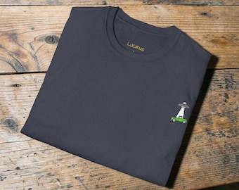 Camiseta minimalista con estampado de camioneta OVNI alienígena
