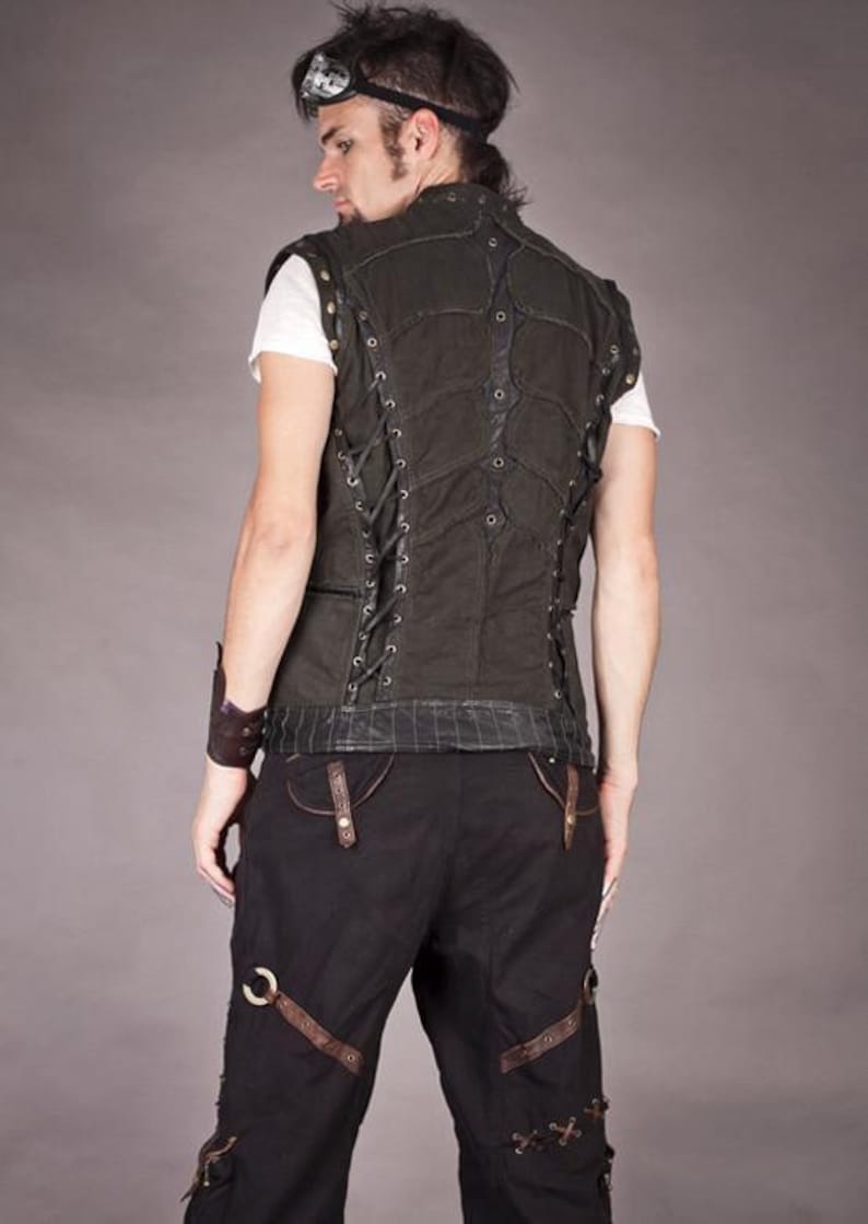 Viking jacket / Steampunk jacket men / Tribal unisex coat jacket / Men warm jacket / Custom jacket for men / Festival jacket / Biker jacket image 4