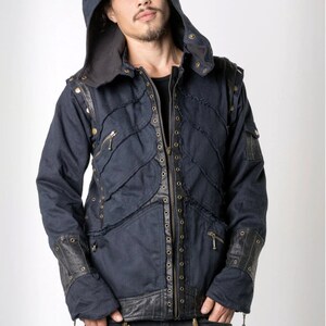 Viking jacket / Steampunk jacket men / Tribal unisex coat jacket / Men warm jacket / Custom jacket for men / Festival jacket / Biker jacket image 10