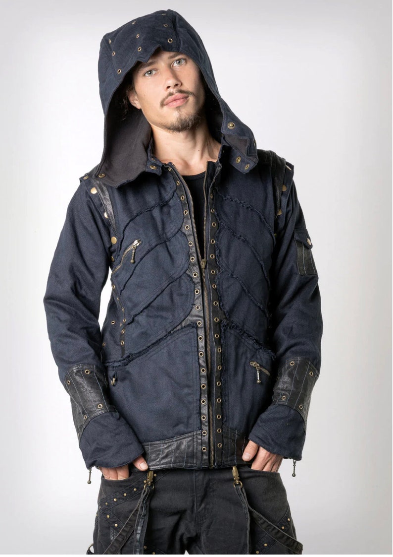 Viking jacket / Steampunk jacket men / Tribal unisex coat jacket / Men warm jacket / Custom jacket for men / Festival jacket / Biker jacket image 10