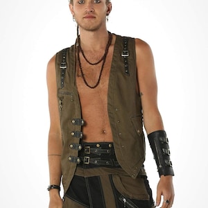 Steampunk vest men / Burning man top / Gangster vest / Mens vest / Viking vest / Pirate vest / Festival vest / Samurai vest / Goa vest