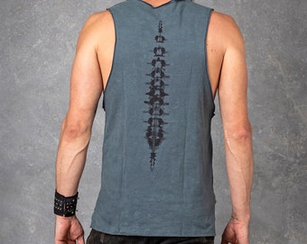Spinelink top | Unisex Singlet | Festival Top | Burningman Clothing | Casual top | Street Wear | Man Cotton Top | Psy Trance  | Alt Fashion