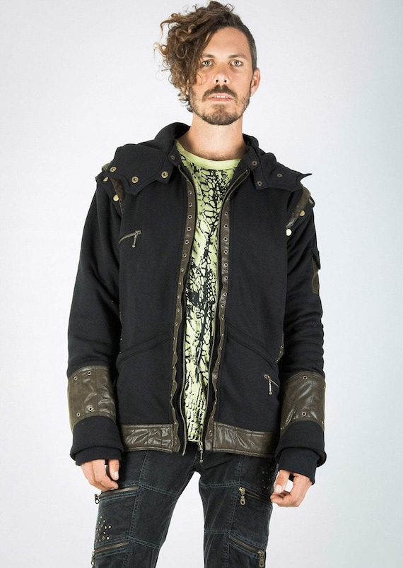 Rollo Hood Chaqueta de hombre sudadera con capucha caliente | Etsy México