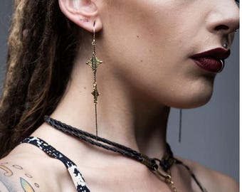 Nubian Earrings | Tribal Earrings | Burning man Jewellery | Ethnic Jewellery | Brass Earrings | Festival Jewellery | Designer Earrings