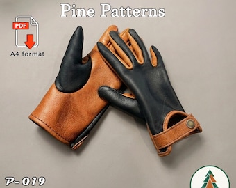 Gloves Pattern (A4 PDF) P-019 instructions included, DIY, hand and machine sewing