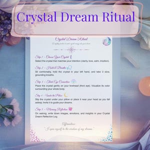 Ritual de sueños con cristales (imprimible)
