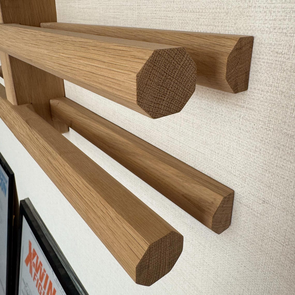 Photo inspiration: Scandinavian Apartments With Wine Rack Reference: Wooden Wine Racks Wall Mount Handmade Oak Wine Shelves Modern