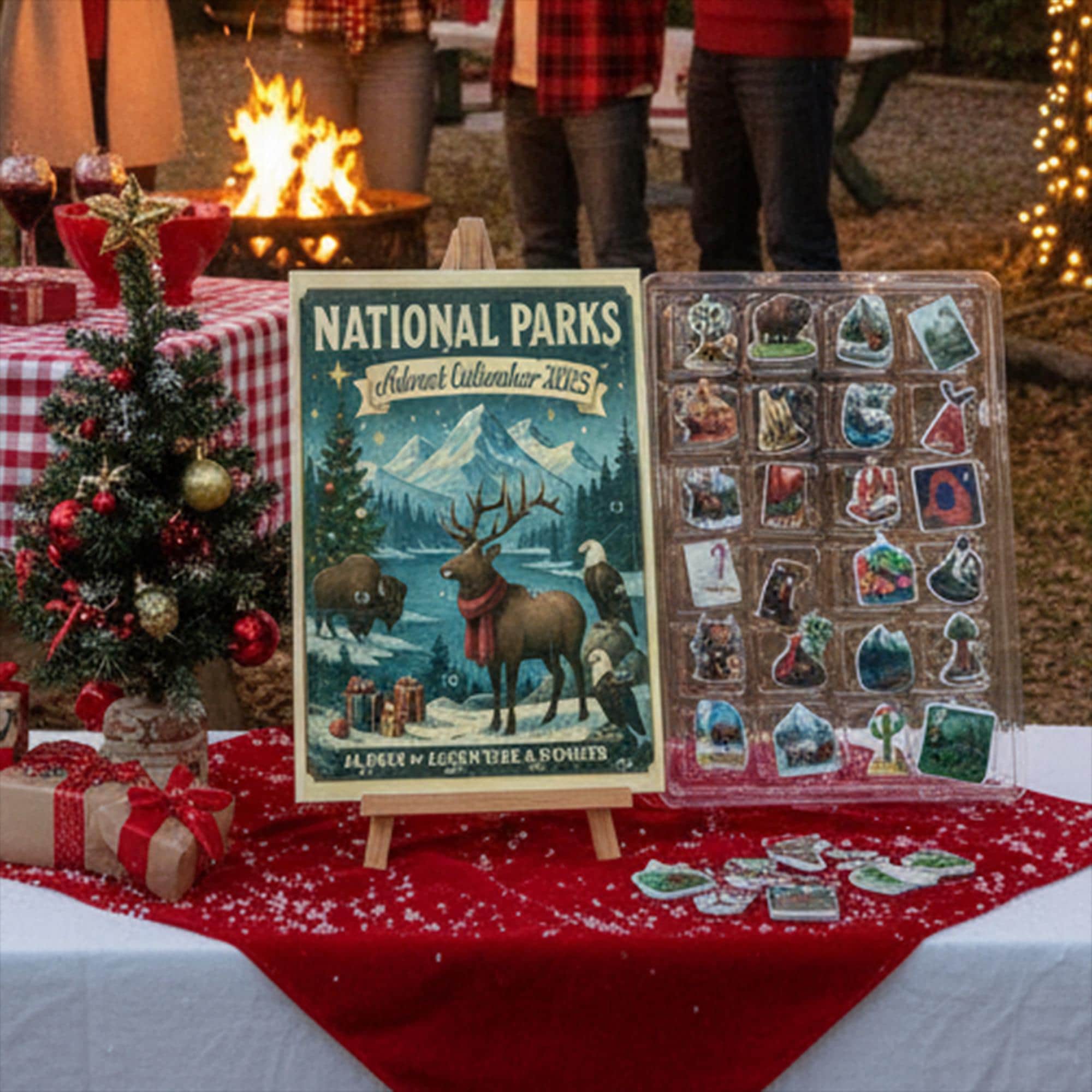 Discover National Parks Advent Calendar 2025 - 24 Unique Christmas Ornaments, Wildlife & Scenic Decor, Holiday Countdown