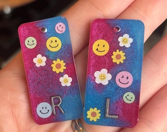 手作りスマイリーフェイスX線マーカー - ピンク＆ブルー樹脂製放射線技師ギフト