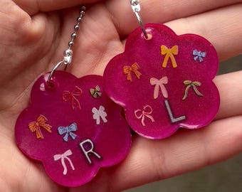 リボンのディテールとホットピンクの裏地が付いた花柄X線マーカー – Resin Anatomical Tools