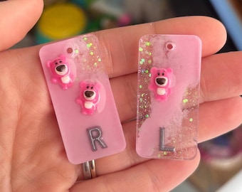 Lotso チャーム X 線マーカー、ベビーピンクとグリッターのハンドメイド (放射線技師向け)