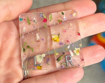 手作りのドライフラワー樹脂製X線マーカー – 放射線技師へのギフト