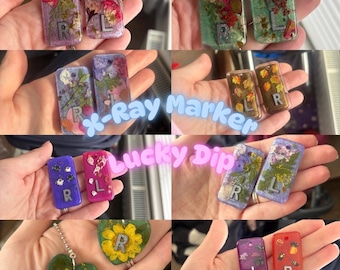 ラッキーディップX線マーカー：手作り樹脂、ユニークなデザイン
