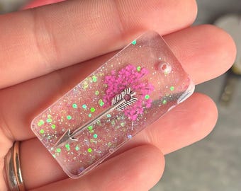 グリッターフローラル樹脂製X線マーカー – 矢印型異物放射線検査用アクセサリー