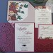 amm5363 reviewed Burgundy Laser Cut POCKET Wedding Invitation Package Vintage Flowers Blush Marsala Response Card Envelope Liner DEPOSIT or SAMPLE