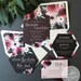 Chelsea Williams reviewed Geometric Boho Dark Watercolor Floral Wedding Invitation Hexagon Burgundy Blush Die Cut Romantic Envelope Liner Charcoal Cranberry Marsala