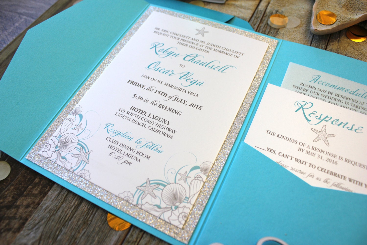 Beach Wedding Invitation Packages 2