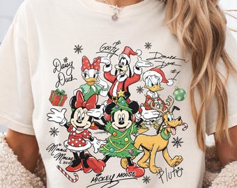 Disney Retro Mickey and Friends Signatures Shirt, Magical Shirt, Disney Characters Tee, Disney Mouse Head Tee, Mickey & Co Gift, Disney Tee