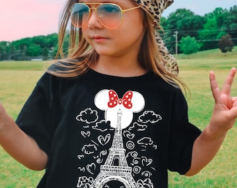Personalized Mickey Minnie Disneyland Paris Shirt, Disneyland Eiffel Tower Shirt, Disneyland Paris Vacation, Disney Trip Shirt, Mouse Ears