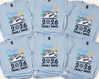 Custom Cruise Squad 2026 Shirt, Matching Family Vacation Tee, Cruise Squad Shirt, Cruise Group Shirt, Custom Family Cruise Name Shirts