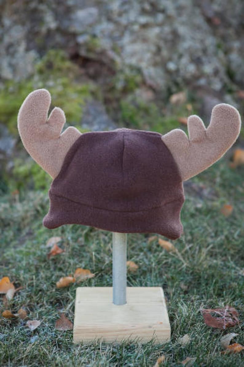 Moose Children's Fleece Hat, Handmade Cute Kids Clothing, Warm Hand