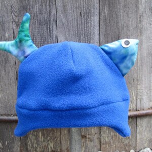 Blue Fish Children's Fleece Hat, Handmade Cute Kids Clothing, Warm Hand sewn Fleece Hat for Kids Baby Toddler, Boy and Girl, Alaskan Made image 8