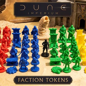Dune: Imperium - Fraktionsmarker och uppgraderingar komplett set
