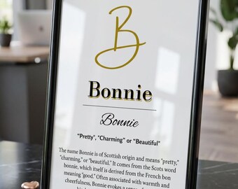 Personalised Name Meaning Print - First and Surname Custom Origin Art (Digital Download A4/A5)