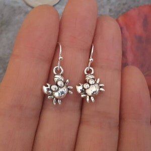 Sale Itty Bitty Crab Earrings, Silver Crab Earrings, Crab Jewelry, Nature Inspired Jewelry, Gift for her, Stocking Stuffers