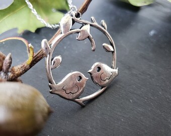 Silver Bird Earrings Bird Jewelry Bird On A Swing jingsbeadingworld inspired by nature Antiqued Silver Bird Earrings