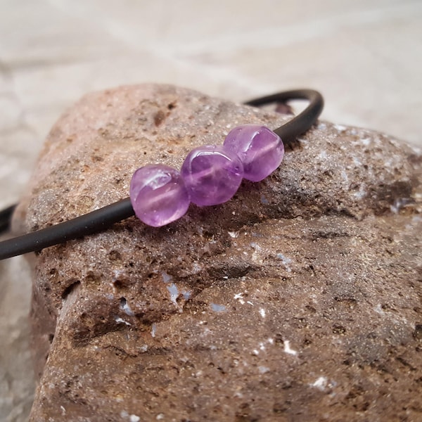 Sale Amethyst Cuff Bracelet - Natural Amethyst Gemstone Coin Beads Cuff Bracelet - One Size Fits All, jingsbeadingworld inspired by nature