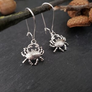 Sale Silver Crab Earrings, Antiqued Silver, Highlydetailed Crab Earrings, Ocean Themed Jewelry, jingsbeadingworld Inspired By Nature