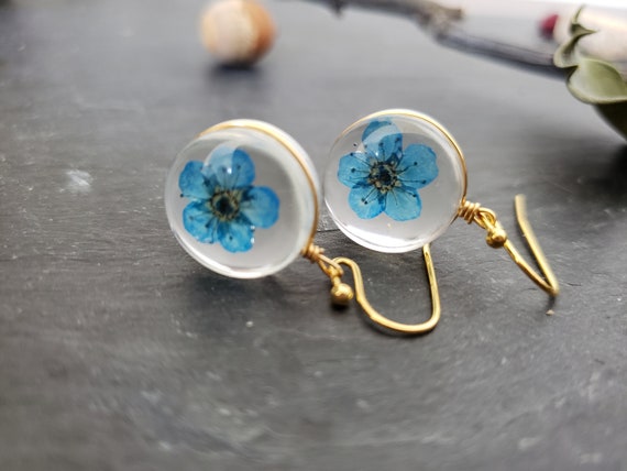 Etsy forget sale me not earrings