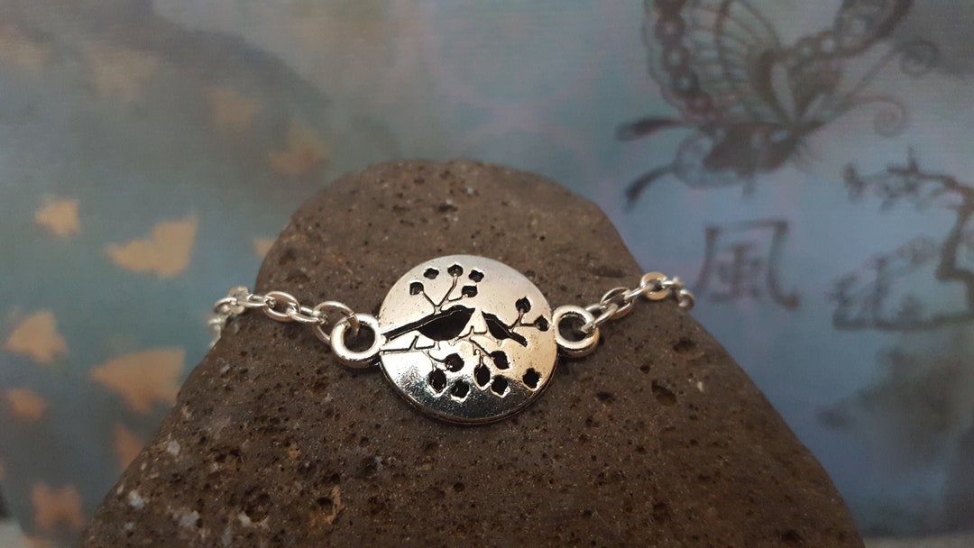 Bracelet Ancien Plaqué Or Années 1940 - Décor Oiseaux - Pour Femme - Occasion