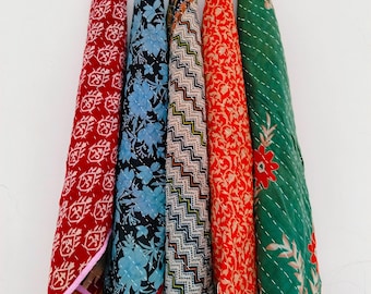 Handgefertigtes Geschirrtuch-Set aus Kantha-Baumwolle - Umweltfreundliche Geschirrtücher, Küchenwäsche, weiche, langlebige, handgenähte Geschirrtücher, verschiedene Farben