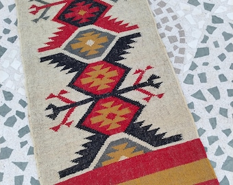 Kilim Runner Rug - Vintage Stair Runner Rug Handmade Jute Runner Wool Stair Runner Hallway Entryway Runner Handwoven Outdoor Runner