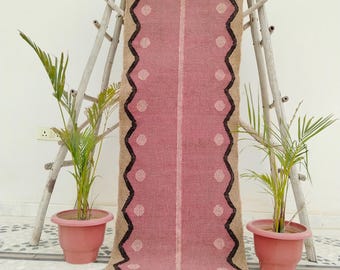 Handmade Geometric Kilim Runner Rug Modern Boho Carpet Scandinavian Style Long Hallway Wool Jute Stair Runner Rug Home Decor Rustic